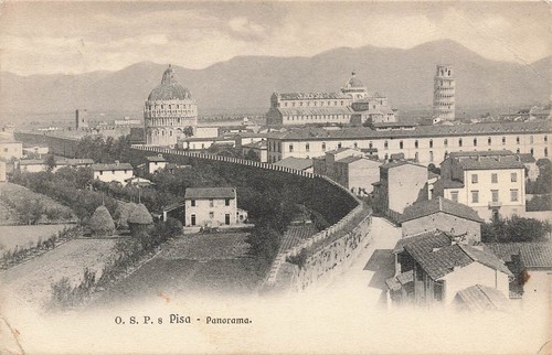 Cartolina pisa panorama - cartolina, torre