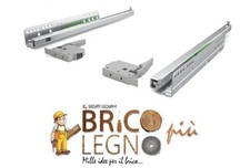 Guide scorrevoli per cassetti estrazione totale ammortizzata soft 