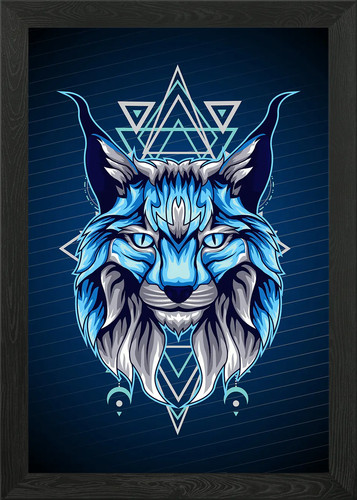 Poster geometrico gatto - geometrico,