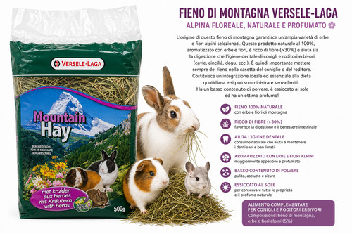 Fieno montagna con erbe - montagna, e