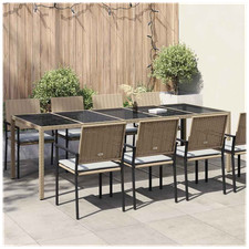 Tavolo da Giardino Beige Nero