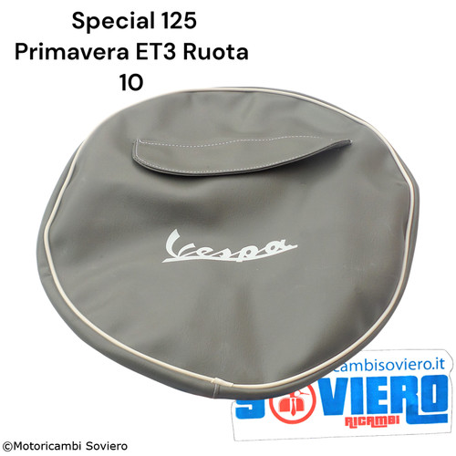 Copriruota grigio con scritta - con,