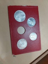 vaticano 4 pezzi pio XII 1950 cartoncino predisposto x le 100 lire oro