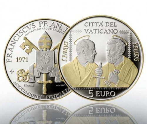  Moneta vaticano argento con