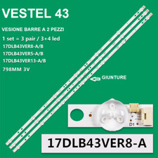 KIT 3 BARRE STRIP LED TV VESTEL 17DLB43VER13-A/B, TE43551B40Q2K, LT-43C700