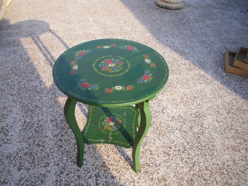 Tavolo tirolese dipinto - tavolo,