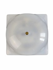 Plafoniera Bolla Plastica Anni 80 bianca e trasparente