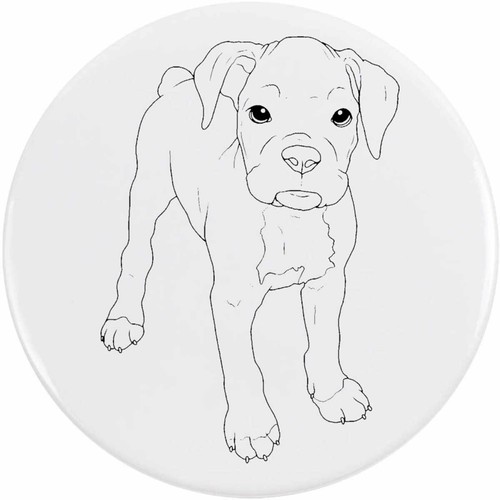 Cute boxer puppy button - boxer,