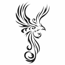 Kit 2 adesivi tuning FENICE TRIBALE 06 auto moto custom decal