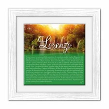 Quadro mattonella Ceramica Modern 29x29 cm con significato del nome Lorenzo