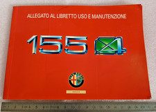 allegato al manuale uso manutenzione originale 1991 Alfa Romeo 155 Q4  1° ediz.