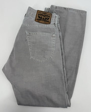 Jeans Levis 514 uomo 30x30 verde grigio slim dritto pantaloni denim americano