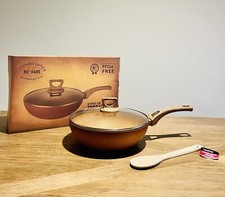 Wok sartén terracotta - in, 12"