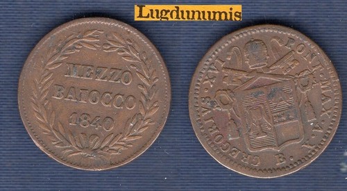 Vatican mezzo baiocco 1840 - vatican,