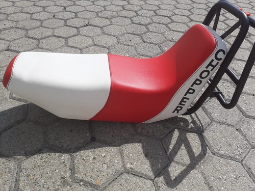 Sella chopper bianco rossa - sella,