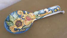 Poggia mestolo in ceramica di Caltagirone Fatto e Dipinto a mano