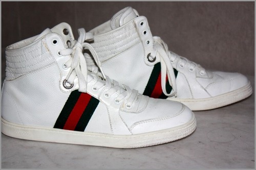 Gucci baskets montantes cuir - baskets,