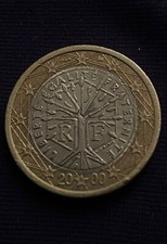 Moneta RARA 1 Euro, Francia anno 2000 liberte' egalite' fraternite' 