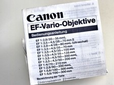 Canon EF Obiettivi Manuale di