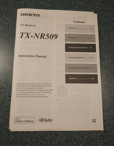 Onkyo nr509 avreceiver - onkyo, tx-nr509