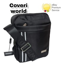 COVERI borsello borsellino sport tracolla tessuto tela nero blu impermeabile zip