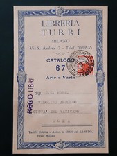 REPUBBLICA 1950 lire 4 DEMOCRATICA SU PIEGO LIBRI DA MILANO PER ROMA