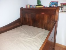 Ultimo prezzo  letto a barca fine '800 massello  1e1/2 francese l 2m + materasso