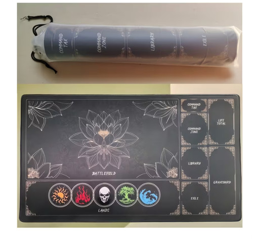 Mtg playmat lotus land rubber - land,