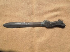 TAGLIACARTE FATTO DA SCHEGGIA DI GRANATA IN FERRO ORIGINALE 1GM 2GM ACCESSORIO