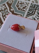 CIONDOLO FRAGOLA  IN CORALLO ROSSO DELLA SARDEGNA  E ORO 18 KT.