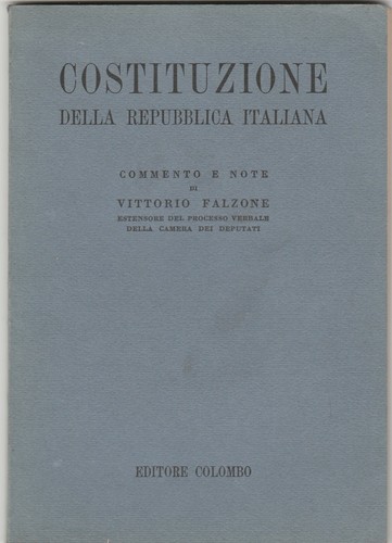 Costituzione della repubblica - costituzione,
