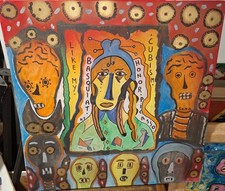 Omaggio A Basquiat Olio Su