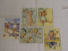 5 cartoline - N. 4 NESTLE' EDIZIONE LA PREALPINA MILANO + 1 FOSSIL ANNI 60 circa