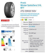 Pirelli Winter SottoZero 3 XL RFT 275/35R20 102V