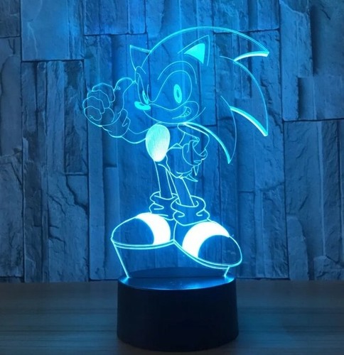 Lampada led sonic the hedgedog - lampada,