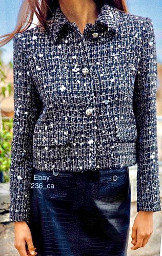 Zara blazer tweed testurizzato
