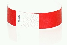 510cm Rosso Tyvek Braccialetti, Rosso Carta Polsini, Rosso Braccio Bande