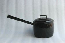 Vintage Black Iron Enamel