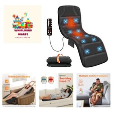 Materasso Massaggio Nero - Vibrazione e Riscaldamento per Tutto il Corpo per Relax Totale