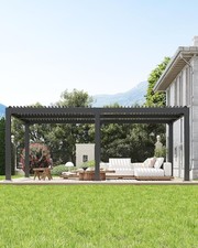 Heavy duty louvered - louvered, pergola