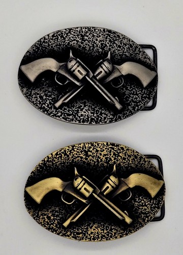 Fibbia western doppia - , revolver