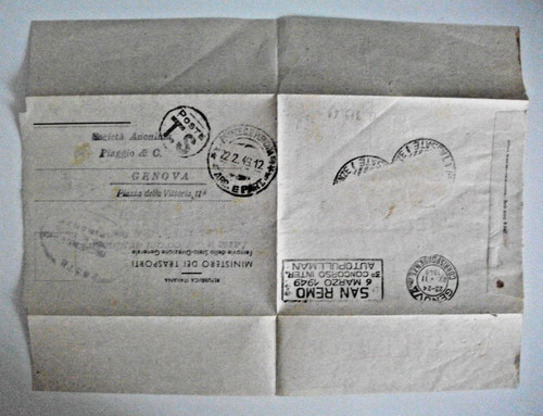 Biglietto postale ministero - postale,