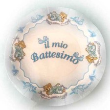 Piatti Il Mio Battesimo Magic Party Orsetto Celeste 21cm 11827