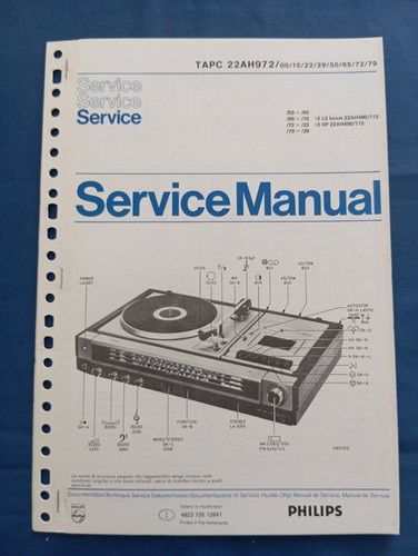 Philips 22ah972 service - service, manual