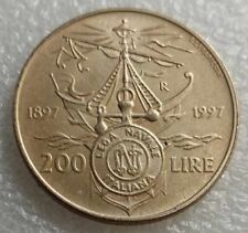 MONETA LEGA NAVALE ITALIANA 200 LIRE 1897-1997