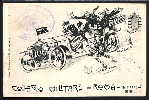 Cartolina artistica roma - cartolina,