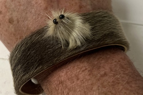 Vintage real fur cuff - vintage, bracelet