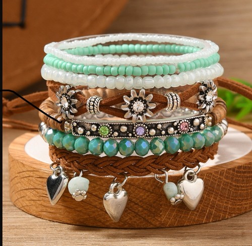 Set bracciali con perline