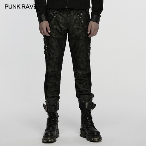 Pantalone uomo punk - rave, nero