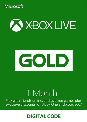 Xbox live gold month - live, pack